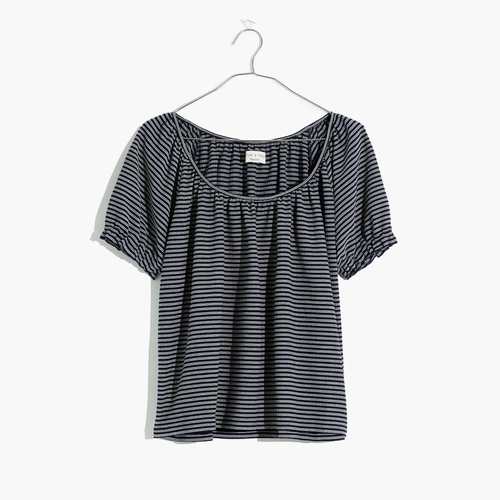 Texture & Thread Peasant Top in Stripe